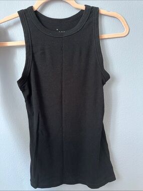 a new day Black Ribbed Tank Top